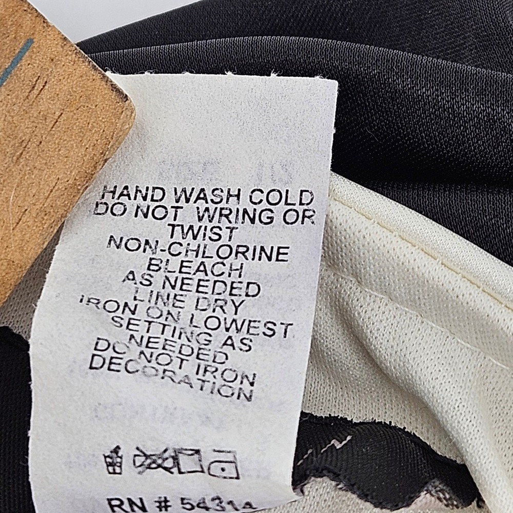 Black & Ivory One Shoulder Ruched Formal Party Dress Size 1‎ Mardi Gras Prom - Picture 7 of 10